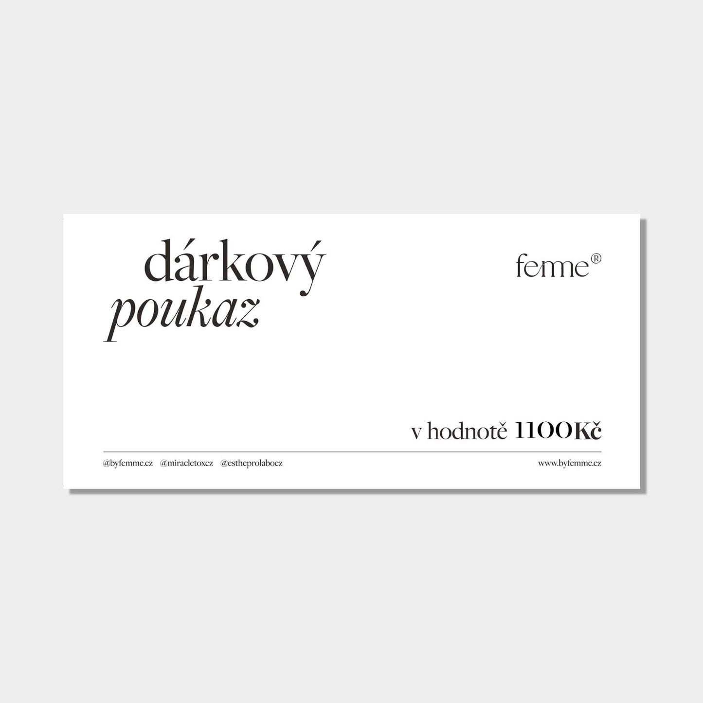 Elektronický dárkový poukaz - pouze pro ošetření a obchod Vinohrady