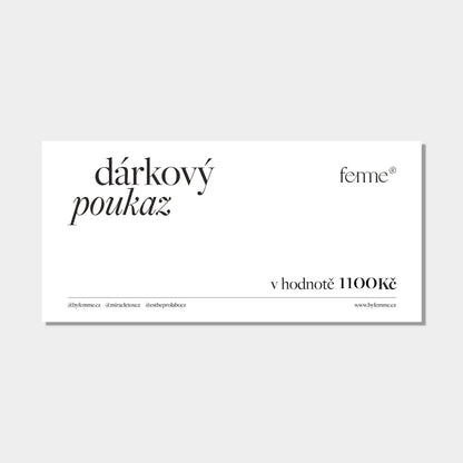 Elektronický dárkový poukaz - pouze pro ošetření a obchod Vinohrady