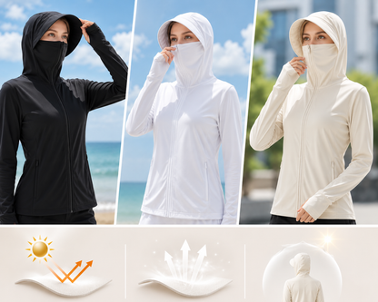 UV ochranná chladivá bunda s kapucí a maskou UPF50+ Shield Pro™