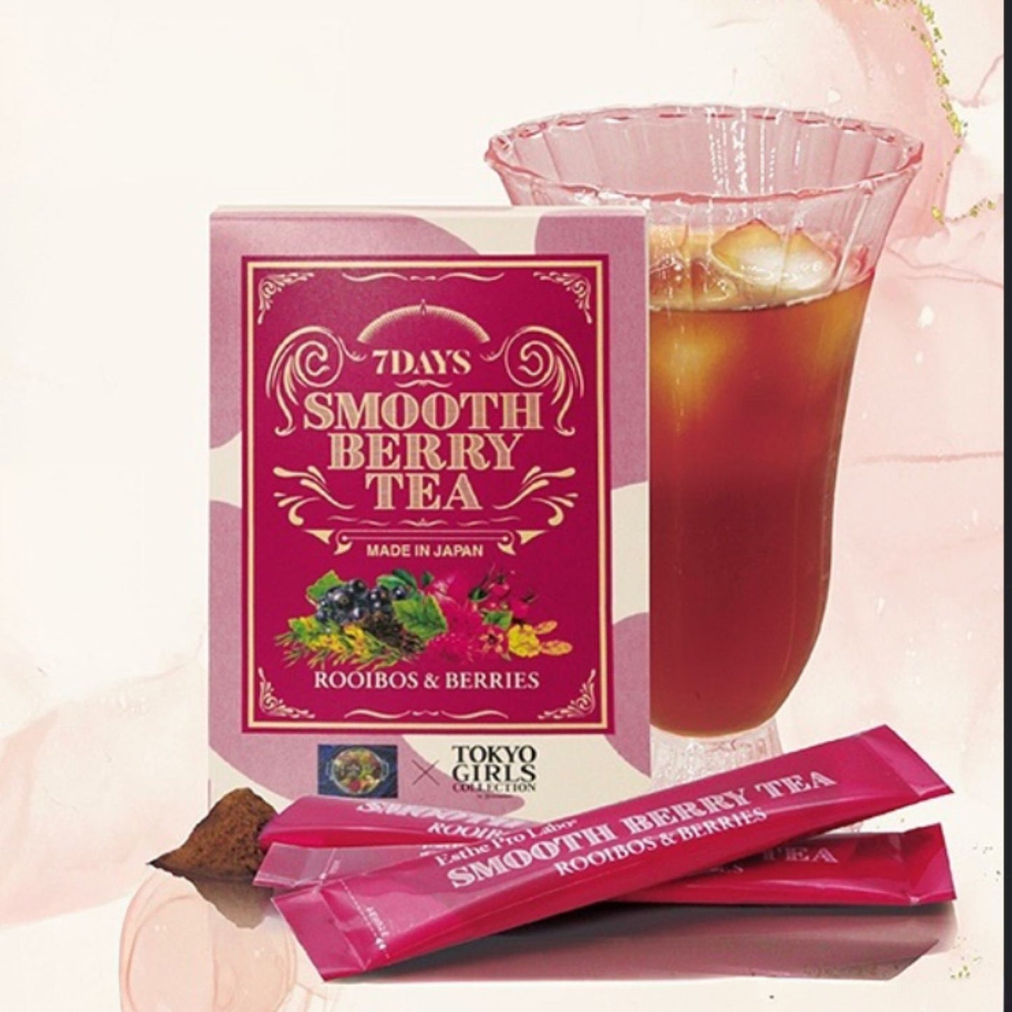 Smooth Berry Tea kolagenový aktivátor -  jemný beauty drink, který pomáhá vytvářet prostředí, kde se kolagen přirozeně tvoří a méně odbourává
