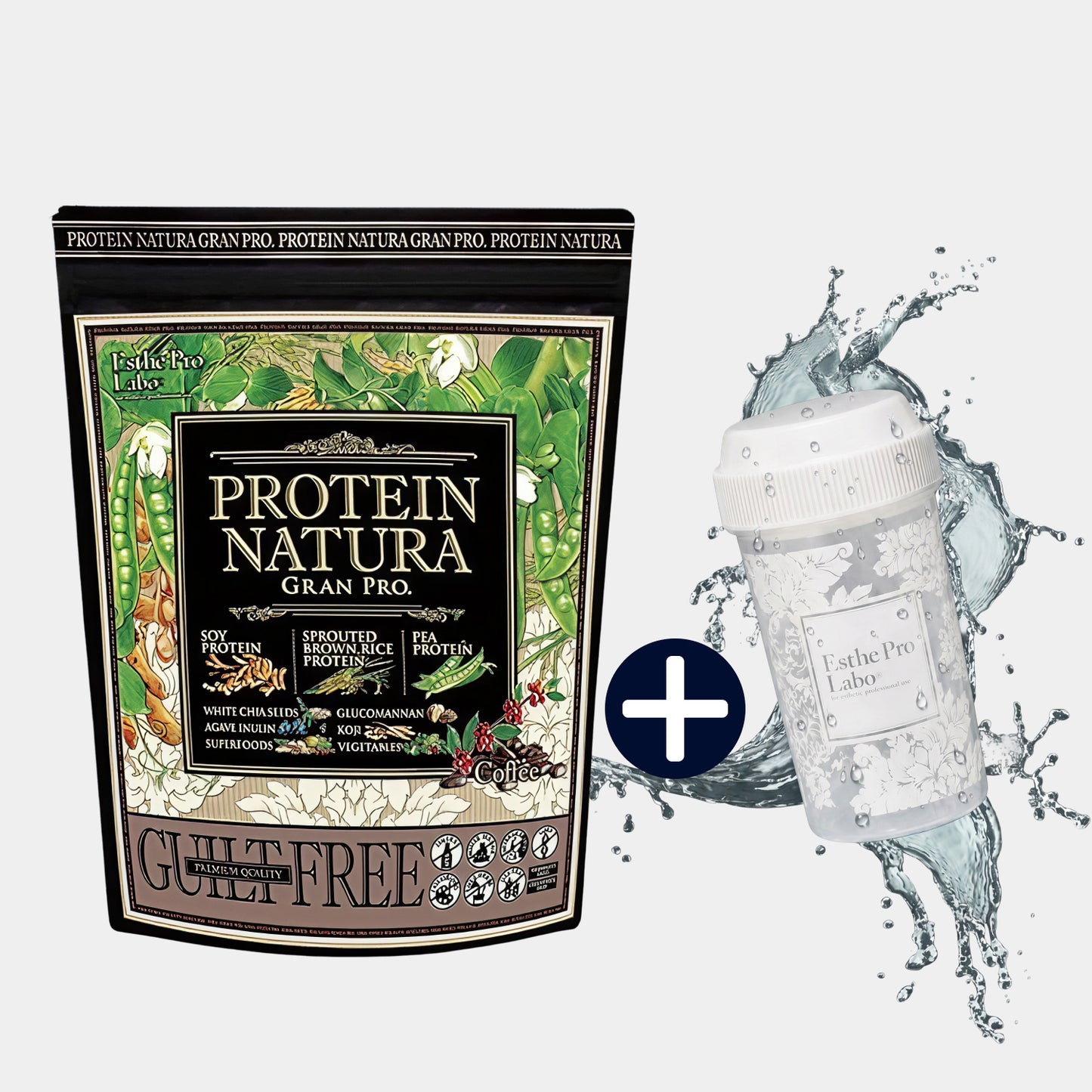 Esthe Pro Labo Protein Natura Gran Pro Coffee + Protein Shake zdarma k 810g balení