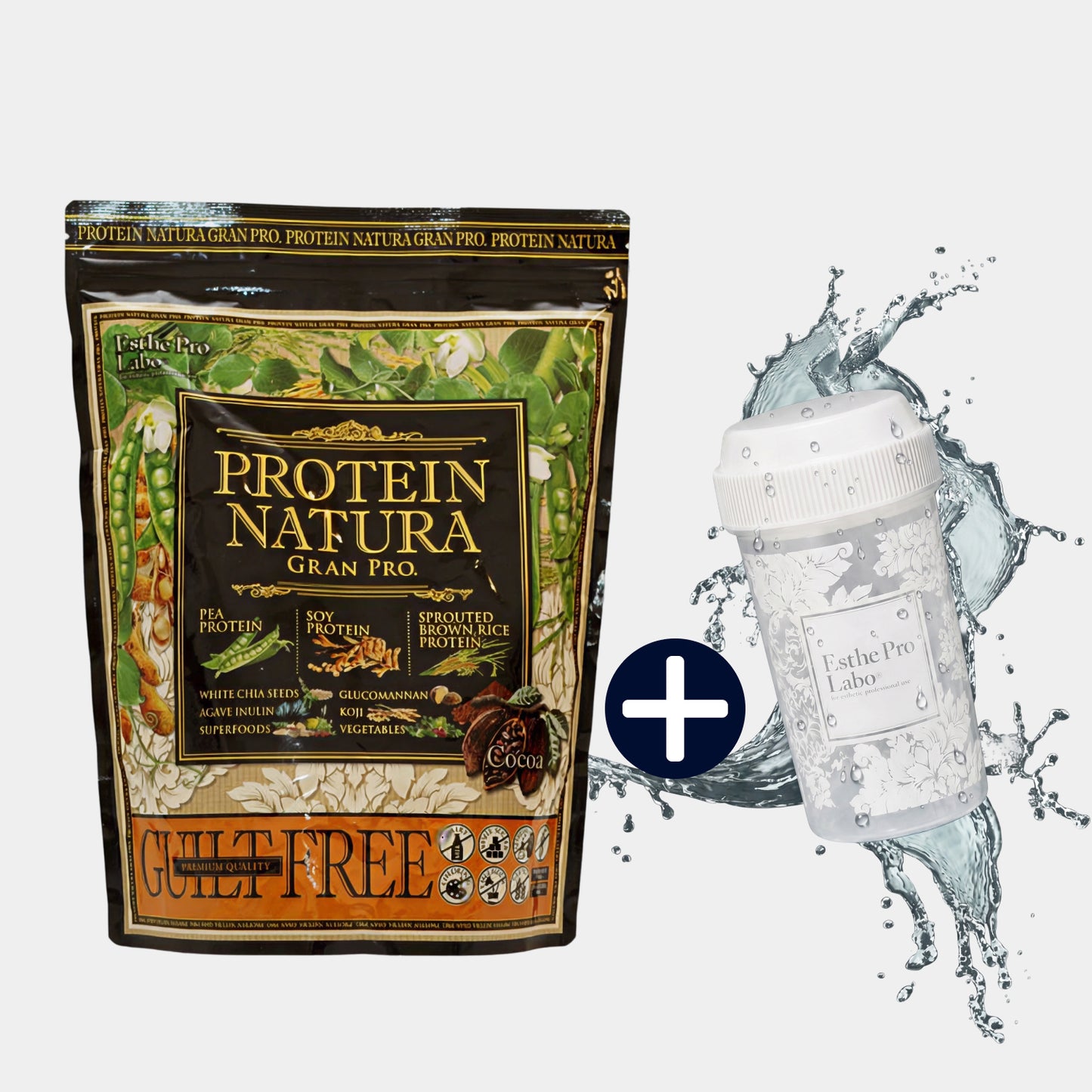 Esthe Pro Labo Protein Natura Gran Pro Dark Cacao + Protein Shake zdarma k 850g balení